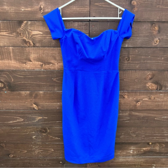 Dress The Population Electric Blue Cocktail Sheath Dress Sz Small - Picture 2 of 8